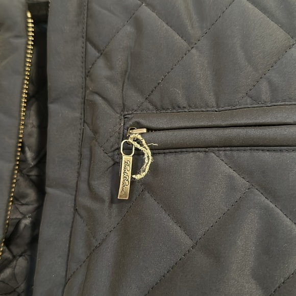 Brooks Brothers Navy Quilted zip jacket diamond petite - Picture 5 of 6